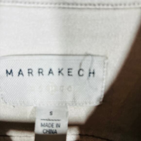 Marrakech Soft Moto Jacket Full Zip Pockets Long Sleeve Cream - S - Picture 4 of 5